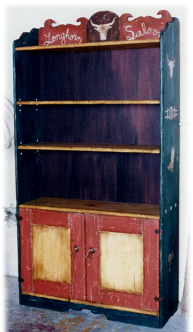 Longhorn saloon bookshelf jc010