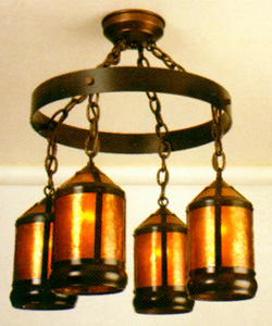 mica hoop chandelier #132