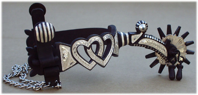 silver inlaid spurs