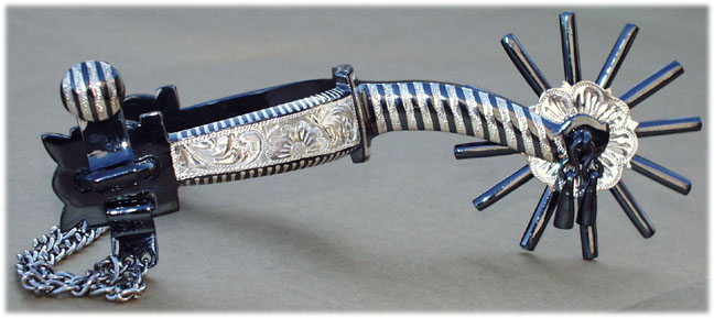 silver inlaid spurs