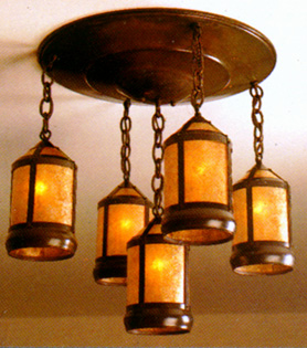 mica medallion chandelier #135